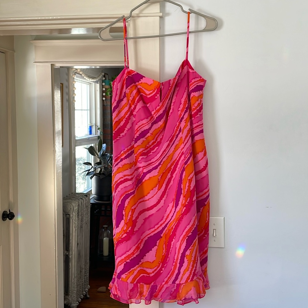 Silk dress with wrap top